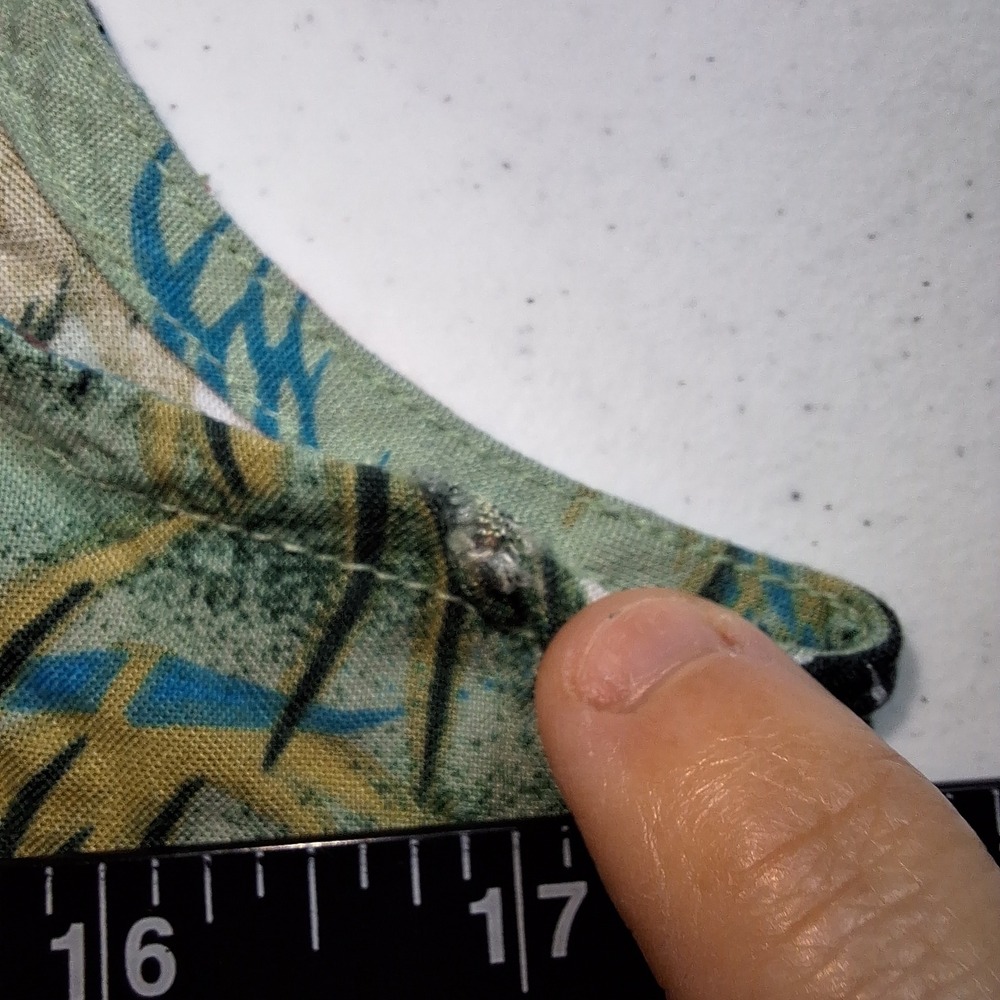 Vintage Newport News Tropical Hibiscus Tie Front Sleeveless Button Up Top S - Picture 4 of 14